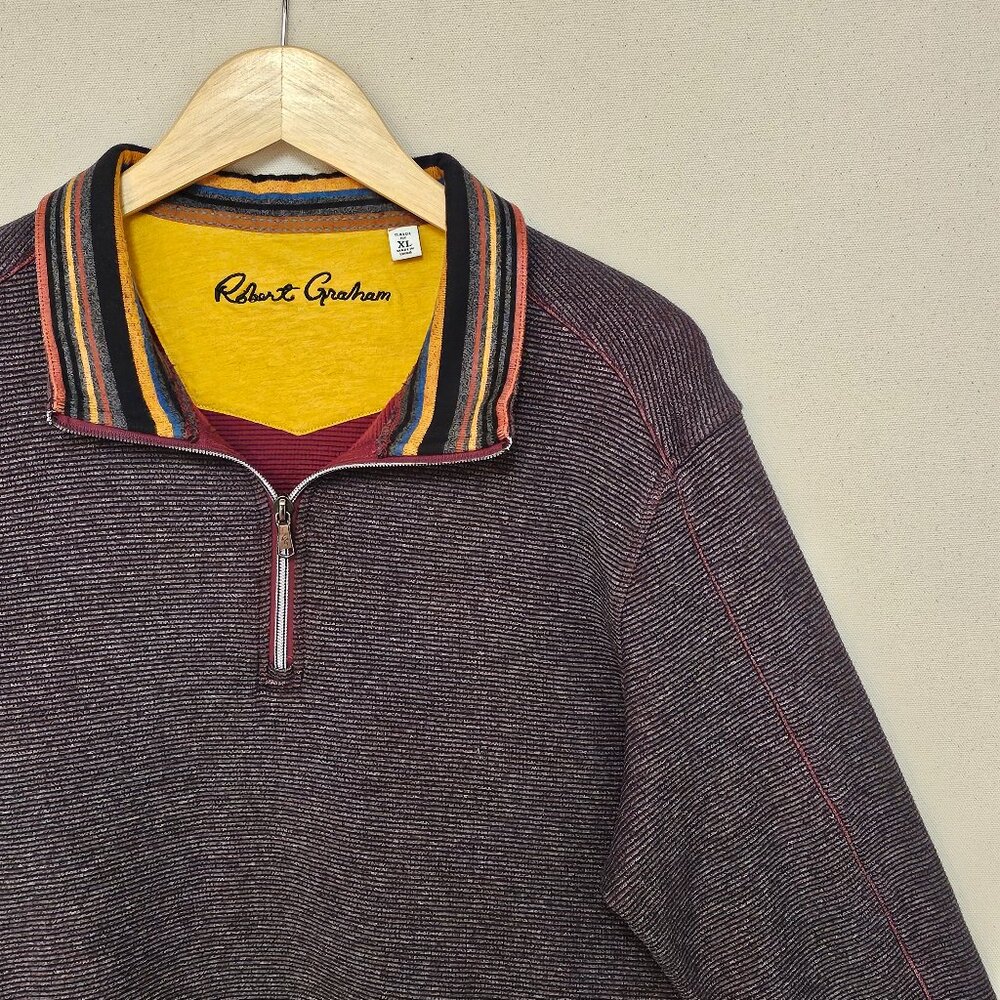 Robert Graham Quarter Zip Classic Fit XL